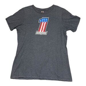 Harley Davidson Gray Shirt Womens 1X Black Short Sleeve Riders Birmingham AL